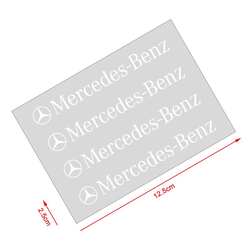 4Pcs Car Door Handle Stickers Tire Rear View Mirror Decals For Mercedes-Benz AMG C500 C200 C300 A B C E GLA CLA GLK GL ML GLE W204 W205 W211 W212 W213