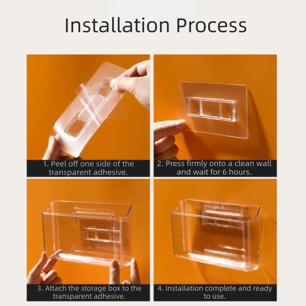 Wall Mounted Water Heater Accessories Acrylic Material Square Shape Water Collection Box Collection Box Transparent Design