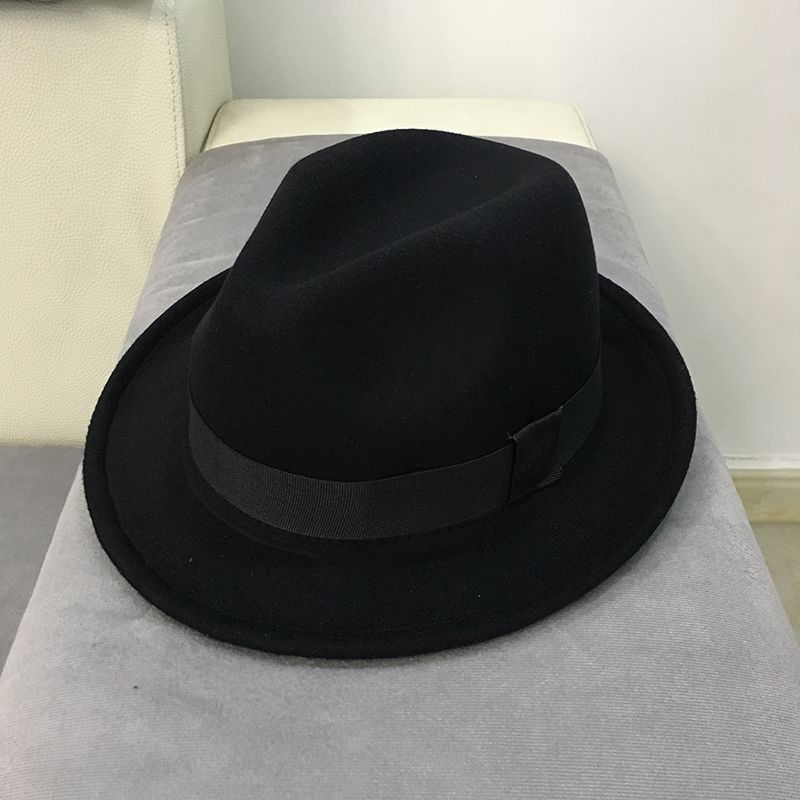 Chain Decor Fedora Hat for Men Women Korean Style British Retro Bowler Hat for Daily Casual Wear Stage Performance