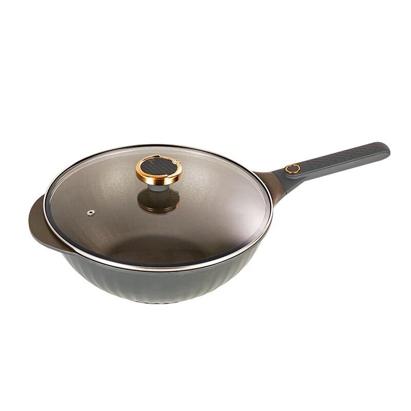 XINSITE Leather Texture Titanium Non-stick Wok