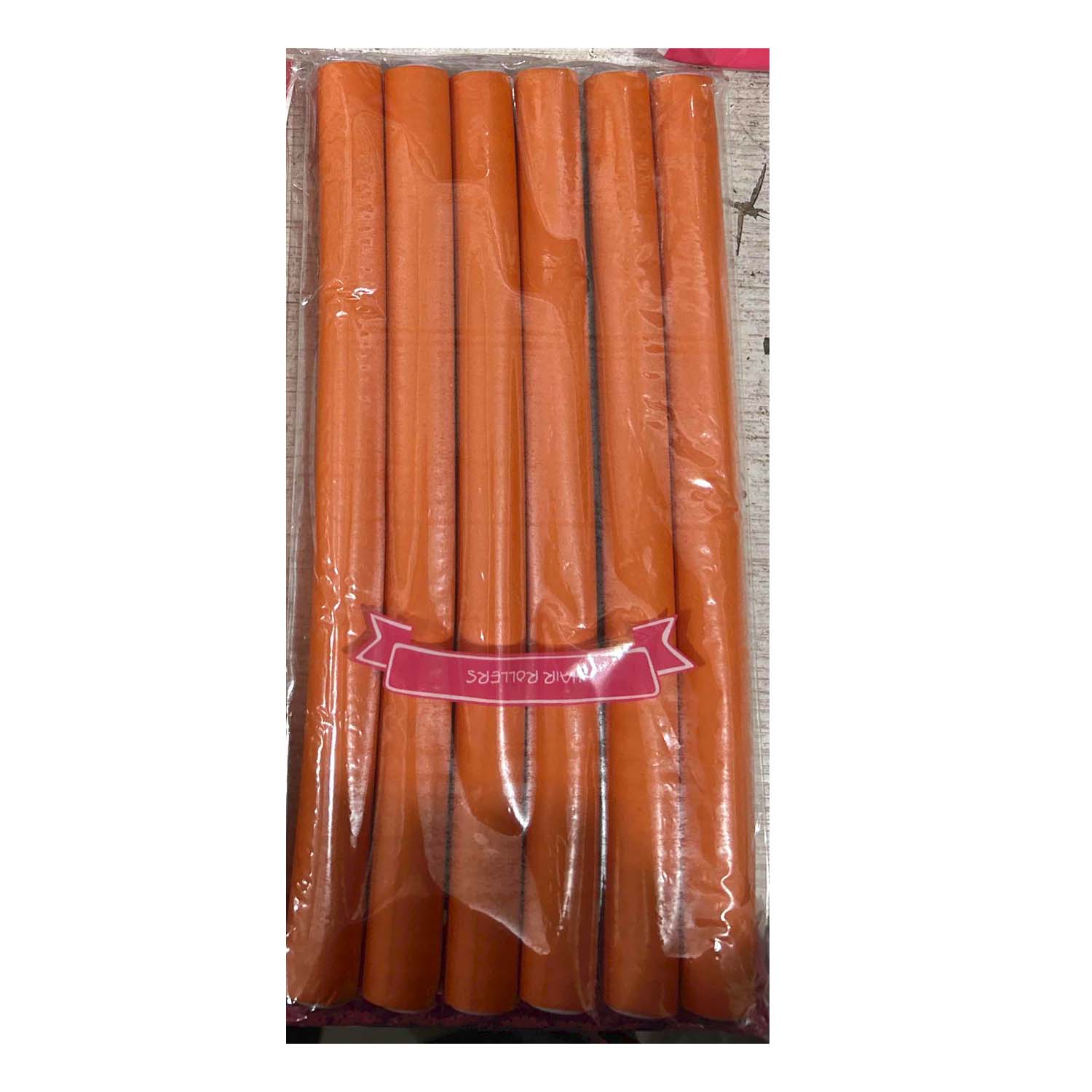 

6 pcs/Lot Heatless Curling Rod Soft Sponge Hair Curls Roller Foam Bendy Twist Curls Tool DIY HairStyling Перукарські інструменти No Heat Flexi Rods 2.0CM-Orange