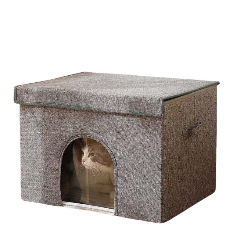 Portable Summer Cooling Nest for Cats & Dogs - Foldable, Air-Conditioned Sleep Pad