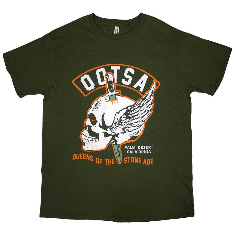

Queens Of The Stone Age Winged Skull T-Shirt Green New Unisex T-Shirt S