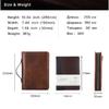 A5Laptop Notebook Case Handmade Genuine Leather With Multiple Card Fountain Pen Positions School Office Supplies Stationery