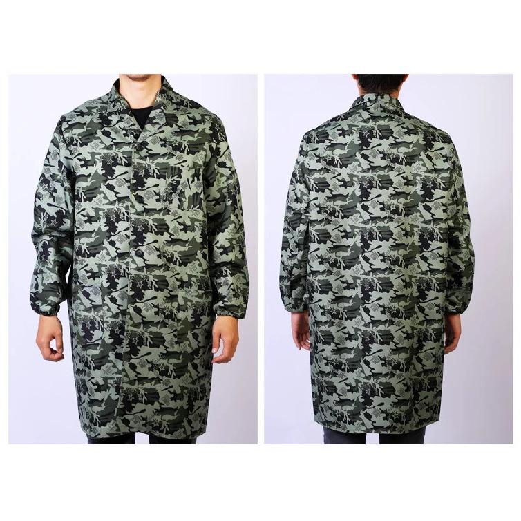Camouflage Long Sleeve Lab Coat Unisex Work Uniform Advertising Printed Youth Factory Workshop Protective Outerwear Cotton Po...