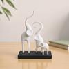 Elefantenfamilie Statue, Moderne Kunst Elefanten Figur, 3D Gedruckte Abstrakte Elefanten Skulptur, Tischdeko für Wohnzimmer Home Office Dekor