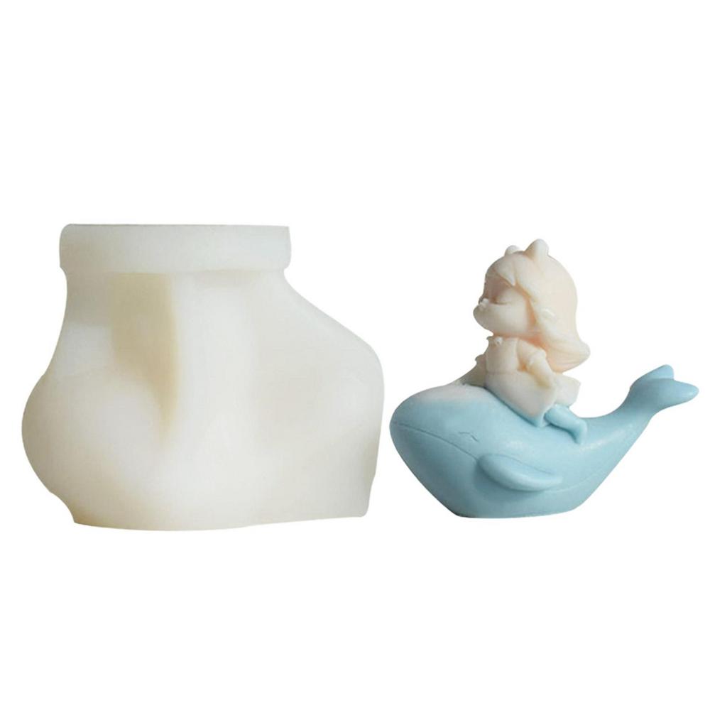 

Girl Resin Molds Silicone Girl Whale Silicone Mold For Candle Soap Soap Wax Tool Creative Clay Casting Craft Home Decor Crafts