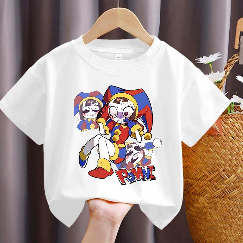 The Amazing Digital Circus Children TShirt Cartoon Printed T Shirts Boys Casual Sports Short Sleeves Tops Summer Kids Clothing