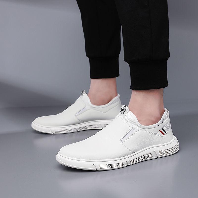 Men's Shoes New Spring and Autumn Casual Shoes Men's Fashion Casual Leather Shoes Comfortable Soft Leather British Men's Shoes Trendy Shoes