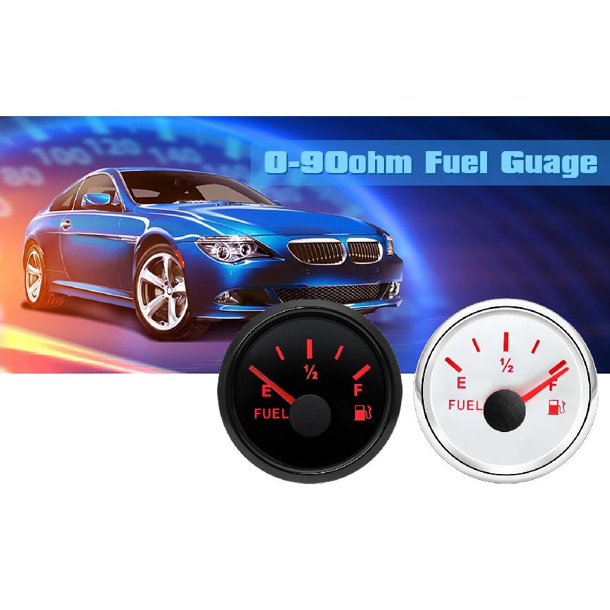 Universal 2'' 52MM Fuel Level Gauge 0-90 ohm For 0-90 Ohm Liquid Level Sensor Marine Boat Car Track Fuel Level Meter Customized