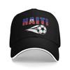 Unisex Haiti Flag Haitian Soccer Outdoor Hat  Sun Cap Casual Baseball Cap Sports Sunshade