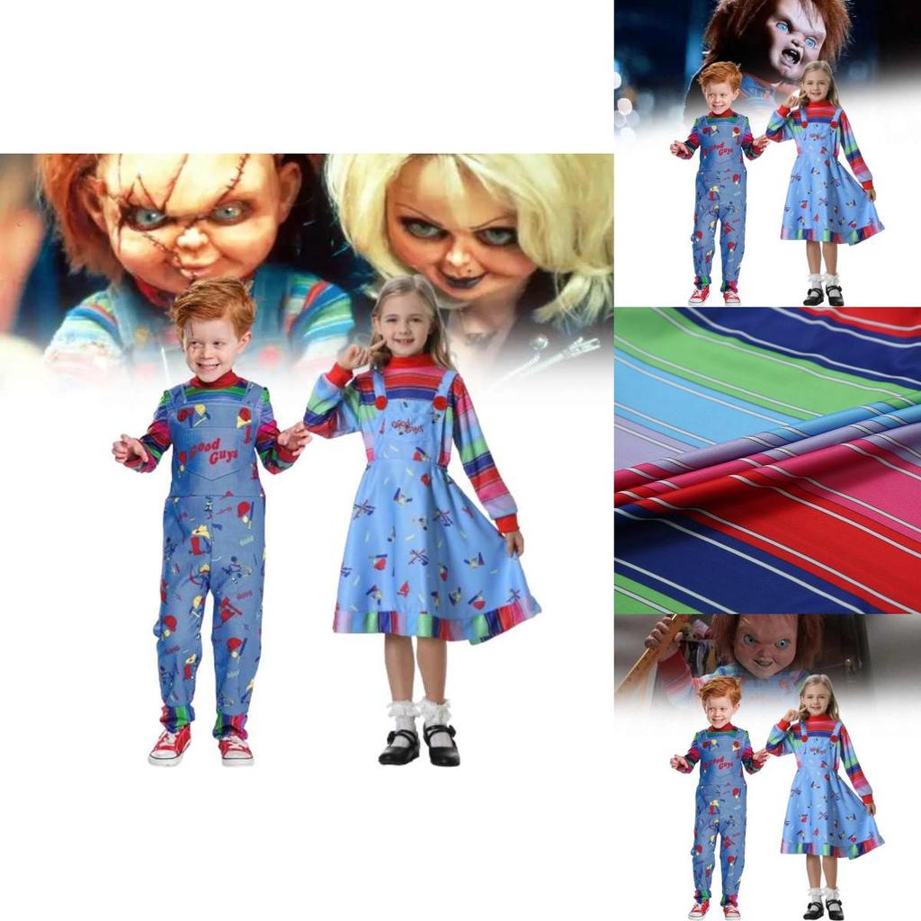 Halloween Ghostface Chucky Child Costume With Polyester Fabric And Fantasy Elements For Stage Play