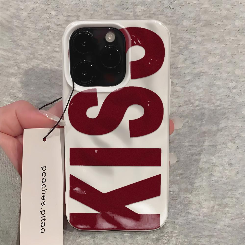 

Чехлы для iPhone 17 16 15 14 Plus 13 12 11 Air Pro Max Глянцевые Мягкие Роскошные Clmj Поцелуй Слово 3D Неровная Складка Метеорит iPhone 13