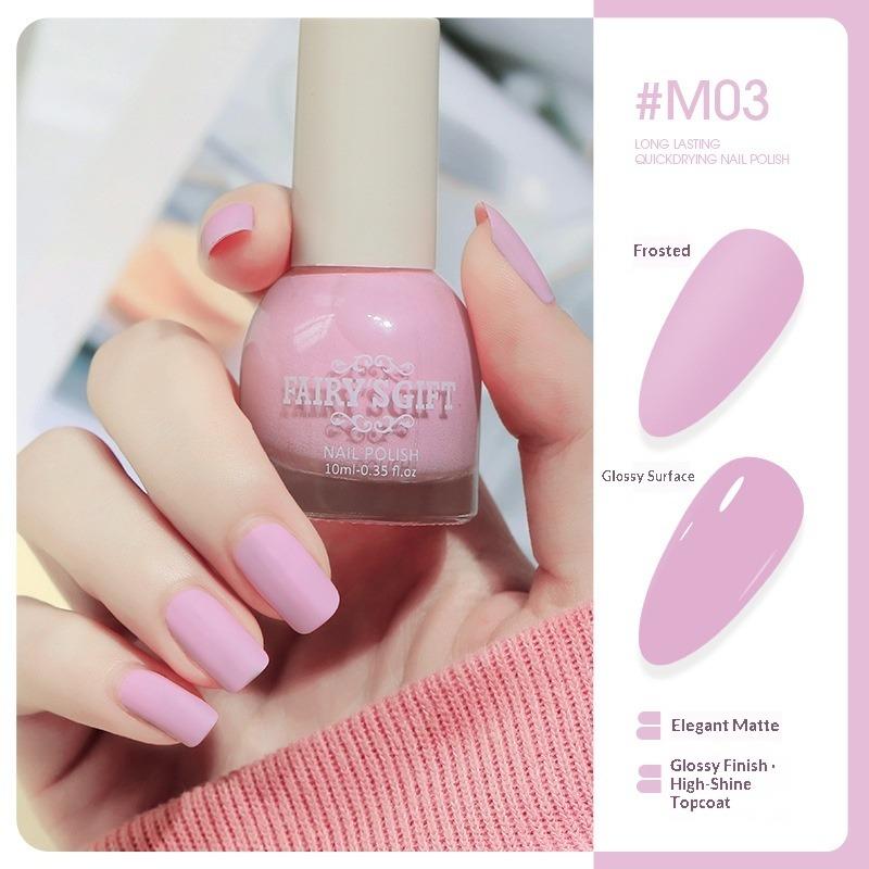 Colorful Nail Polish Matte, Long-lasting, Non-peelable, Quick-drying, Matte Nail Polish