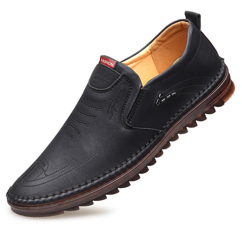 2022 Men's Hand-sewn Casual Leather Shoes - Soft Leather Sole (Spring & Autumn) Style 521