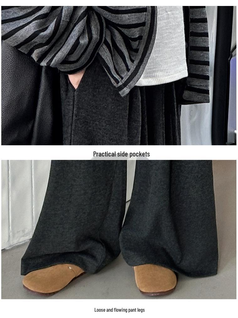 Mädchen 2025 Gestreiftes Cardigan-Set - Herbst/Frühling Koreanischer Stil 3-teiliges Outfit