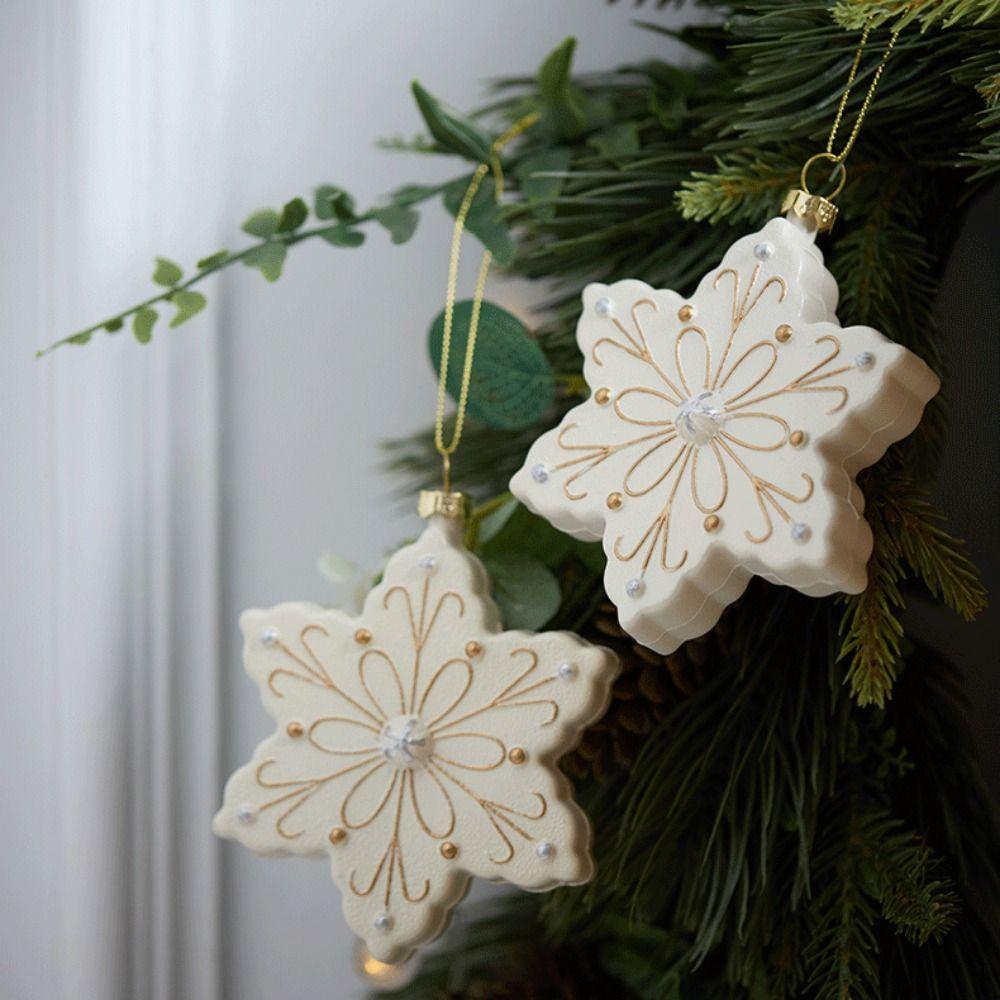 Plastic Christmas Decoration White Christmas Tree Ornament High-quality Xmas Baubles  Christmas