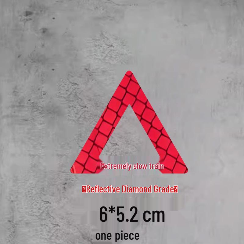 Reflective Triangle Warning Sticker for Electric Motorcycle Helmet