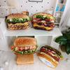 Creative Burger Pillow Plush Toy Steak Fort Doll Ragdoll Multi-Purpose Cushion Air Conditioning Blanket Performance Props