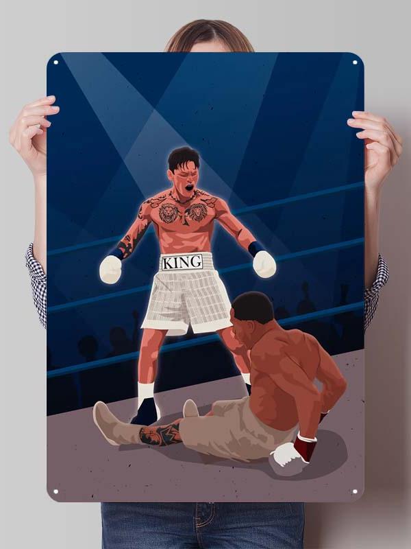 Ryan Garcia Boxer Metal Signs Aesthetic Room Decor Men Custom Boxing Poster Tin Plates for Man Cave Wall Art Vintage Metal Plate