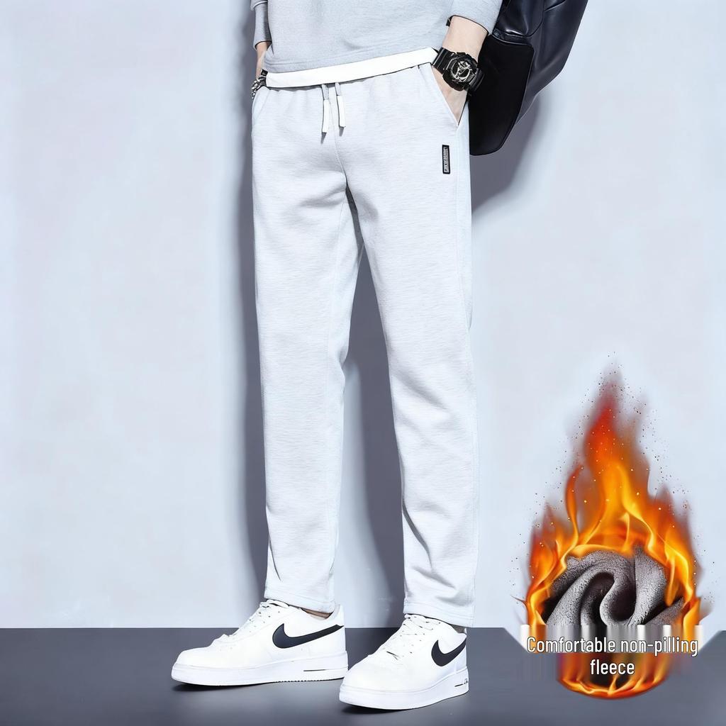 Herren Übergröße Eisseide Gerades Bein Freizeithose