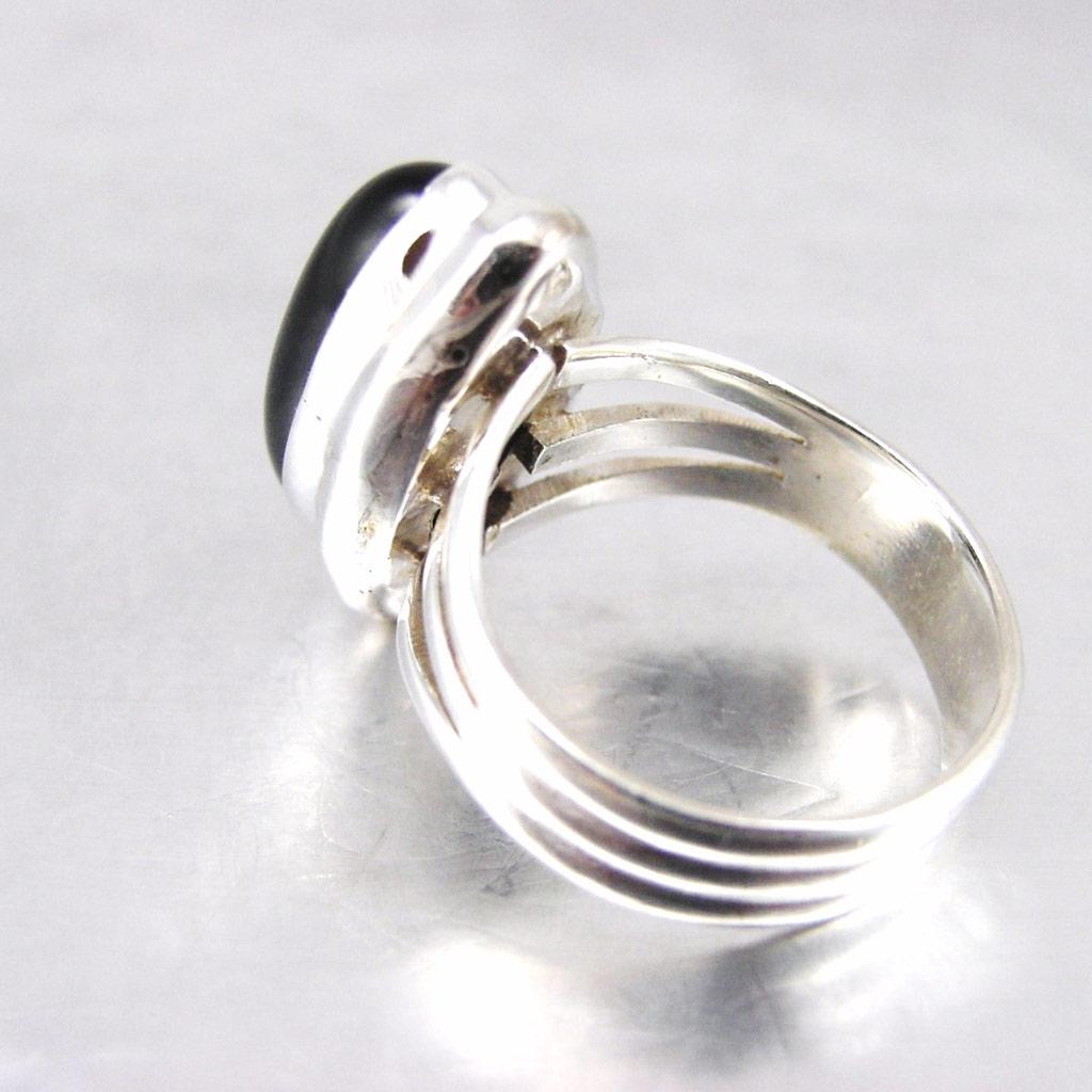 Silver 'Heaven' onyxring