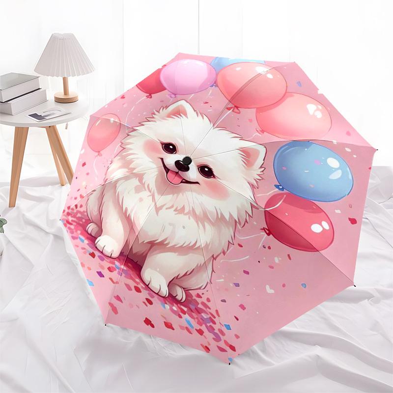 

1pc Happy Birthday Balloons Cute Dog Celebration Umbrella with Plastic Handle,Suitable for All Seasons Home Travel Outdoor Umbrellaptys31024