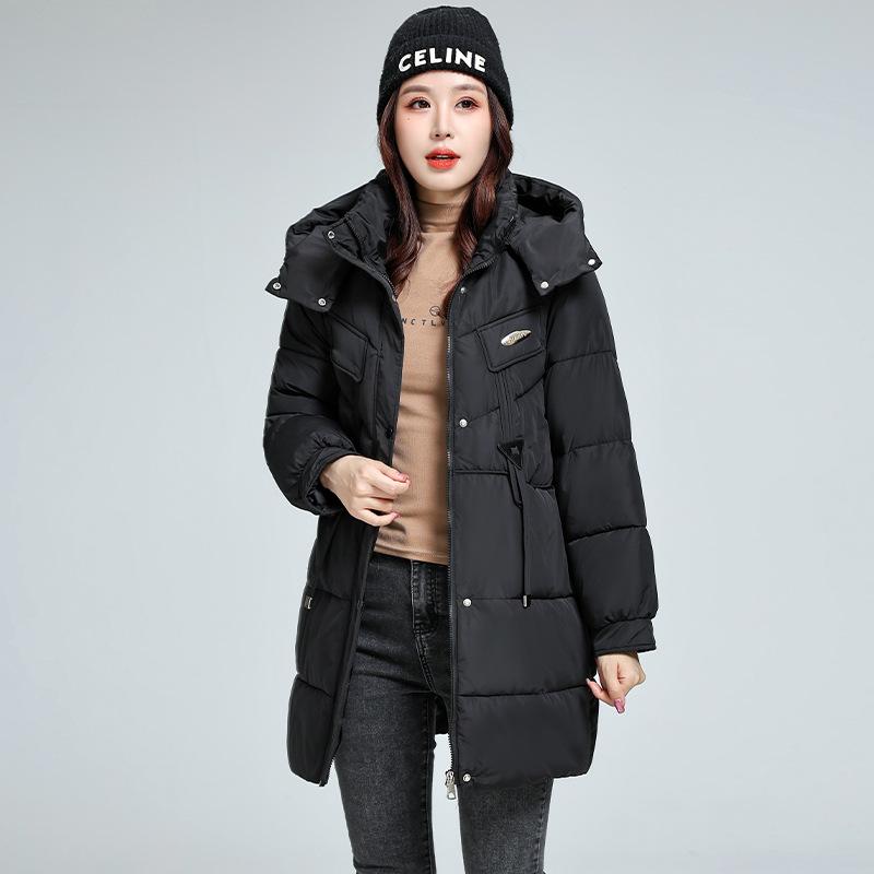 Mid-length down padded jacket women's 2025 new fashion padded jacket slimming winter cotton jacket women's coat