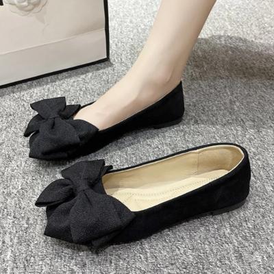 Fashion Women's Shoes On Sale 2024 Elegant Bow Women's Flats Shallow Mouth Round Toe Flat Shoes for Women Casual Slip On Female Shoes