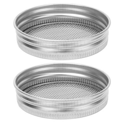 2 Stück Samenkeimungsglas Filterdeckel Edelstahl Keimzubehör für Regular Mouth