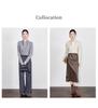 Tencel Wool Rabbit Ear Collar Lace-up Long Sleeve Women's Shirt for Autumn/Winter