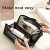 Woman Mesh Makeup Bag Protable Travel Storage Tote Bag Large Capacity Zipper Pouches Transparent Shower Bag With Handle