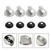 4pcs 4mm Stove Control Knobs Gas Hob Knob Metal Range Burner Switch Button Zinc Alloy Knobs Replacement For Cooktop Stove Oven