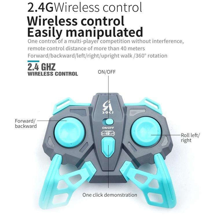 RC Cars 360 Rotary Stunt Car 5 Wheel Dump Truck Car High Speed Climbing Buggy Eletric Vehicle Remote Control Car Toy 2.4G Gifts