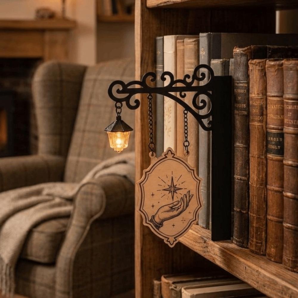 Decorative LED Book Nook Lamp Warm White Light Pumpkin Ghost Lantern Dorm Room