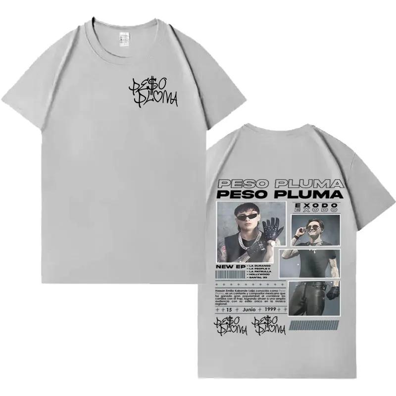 Peso Pluma New Album TShirt Mens Hip Hop HighQuality Casual Oversized Tee Harajuku Loose Short Sleeve Streetwear Tshirts