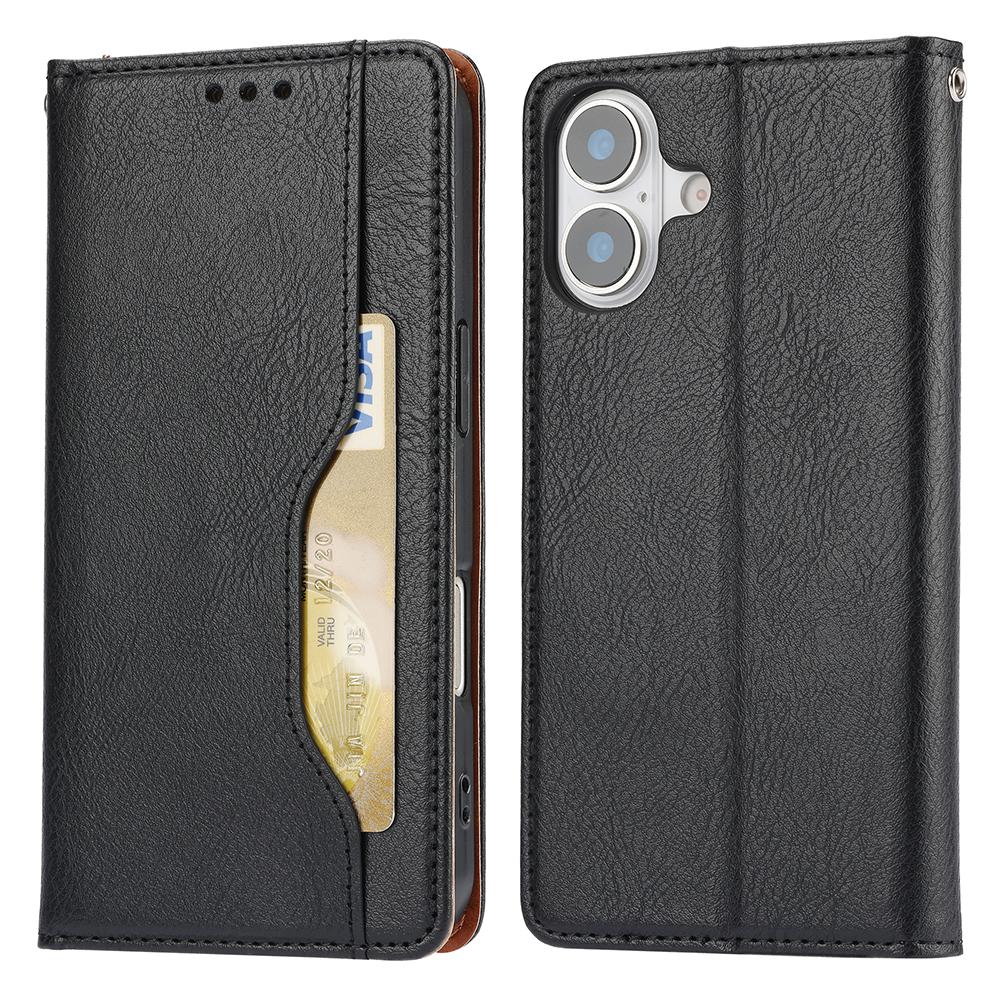 For iPhone 17 Cell Phone Case Magnetic Closing PU Leather Stand Cover