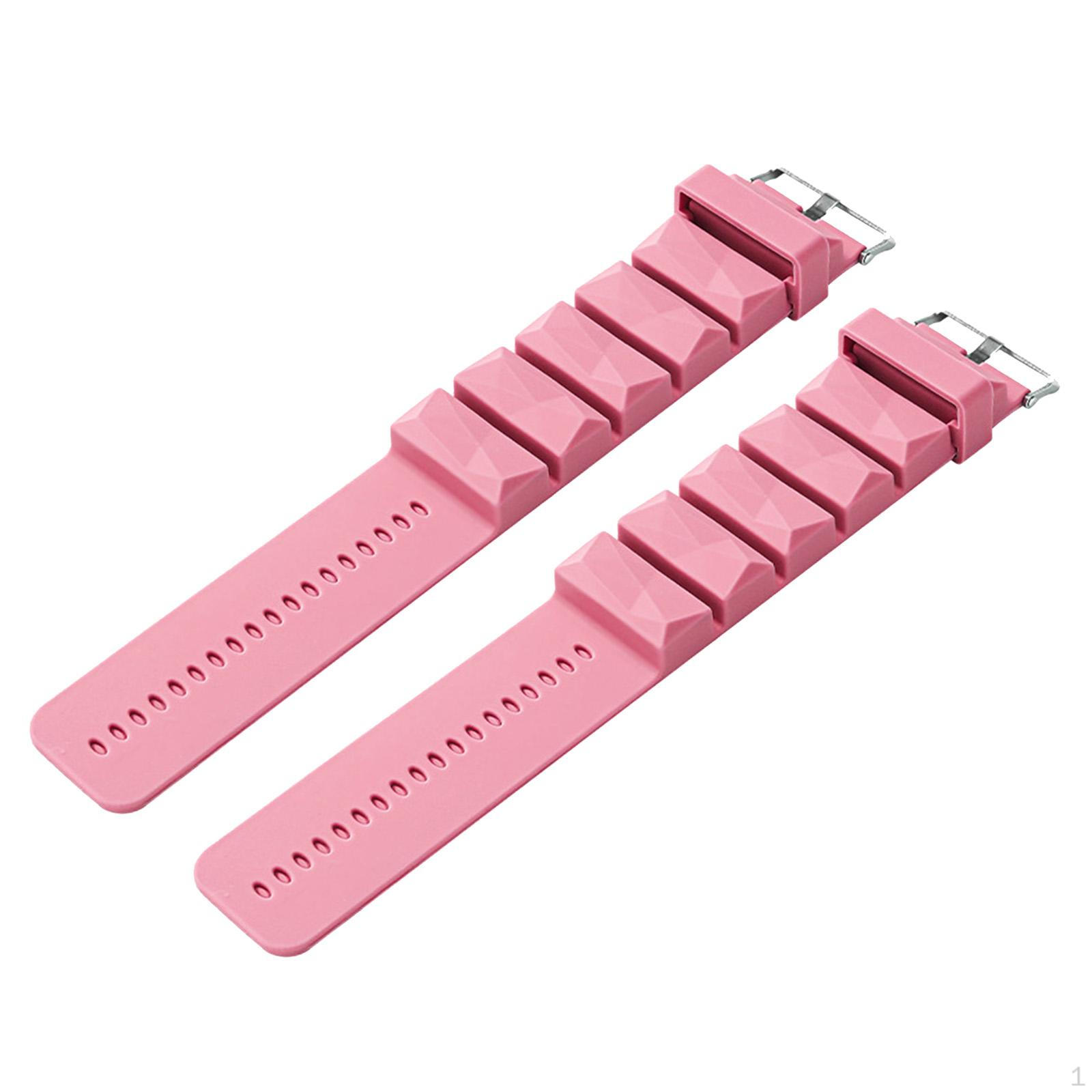 

2 шт. Утяжелители для запястья, регулируемый вес, браслет, многофункциональные ремешки для лодыжек розовый