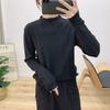 Base Layer Sweater Loose Half Turtleneck Knitted Sweater for Women Casual Long-sleeved Pullover for Autumn and Winter