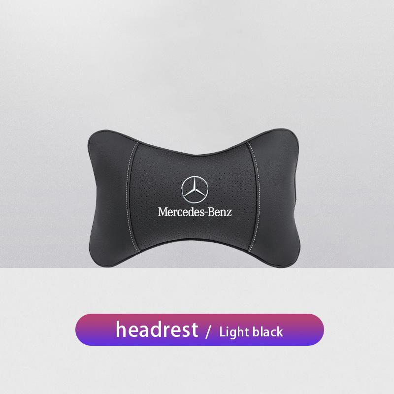 D1-1PCS Car Seat Headrest Auto Logo Neck Pillow For Mercedes Benz AMG W203 W204 W205 W209 W210 W176 Interior Stickers PGTZ-BENCHI