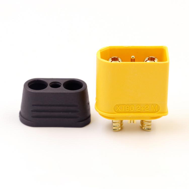 Original Amass XT90E 2+2 Female XT90E (2+2)-F 4Pin Panel Mount Connector Works with XT90I-M Xt90(2+2) Male Plug