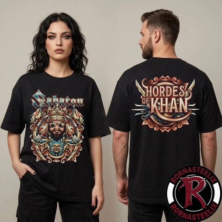 Sabaton The Legendary Tour 2026 Pop Up Collection Hordes Of Khan Unisex T Shirt L