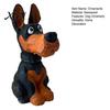 Creative Wooden Craft Doberman Ornament, Hand Carved Sculpture, Cute Handcrafted Dog Statue Figurine for Home Shelf And Entryway Basswood Decor