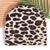 Winter Beanie  Warm Fashionable Leopard Print Style Knitted Hatversatile  Cold Hat Retro Pullover Hat