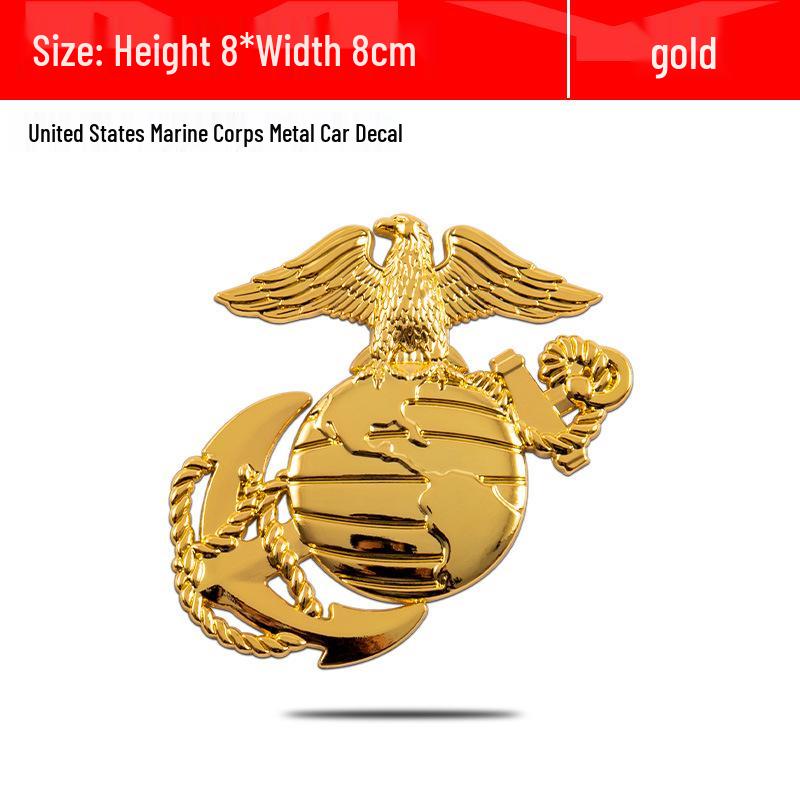 3D Marine Corps Eagle Metal Car Modification Body and Side Stickers