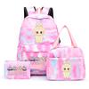 3Pcs/set  Printed Backpack with Lunch Bag Pencil Case Boy Girl Knapsack Teenage Student Large Capacity Colorful Bookbag