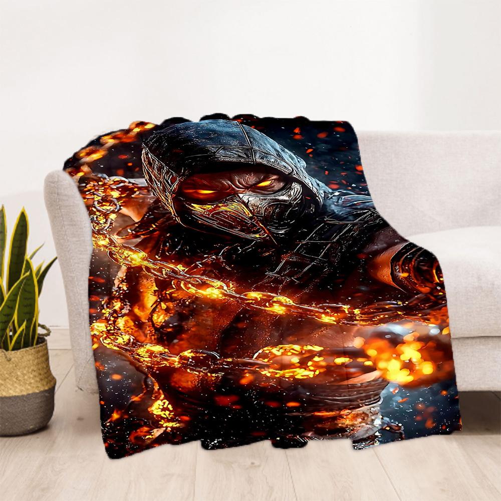 1PC Mortal Kombat Outdoor Blanket Lightweight Flannel, Soft & Warm, All-Season, Outdoor, Camping, Living Room, Office, L1106008