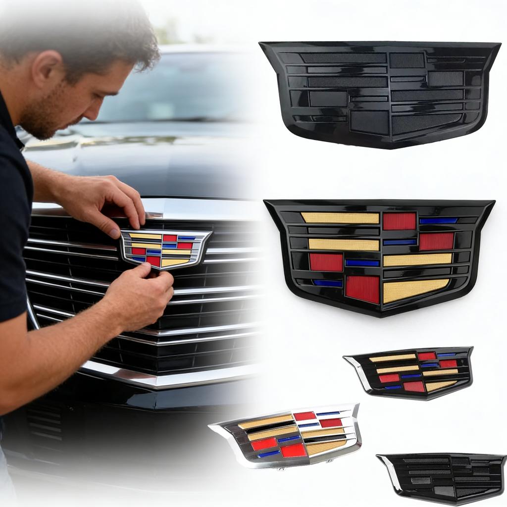ABS Car Front Grille & Tailgate Emblem Badge Sticker for Cadillac XTS XT5 XT6 ATSL SRX BLS CT4 CT5 CT6 Exterior Decals
