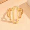 Unisex Cold Style Geometric Stainless Steel Open Ring