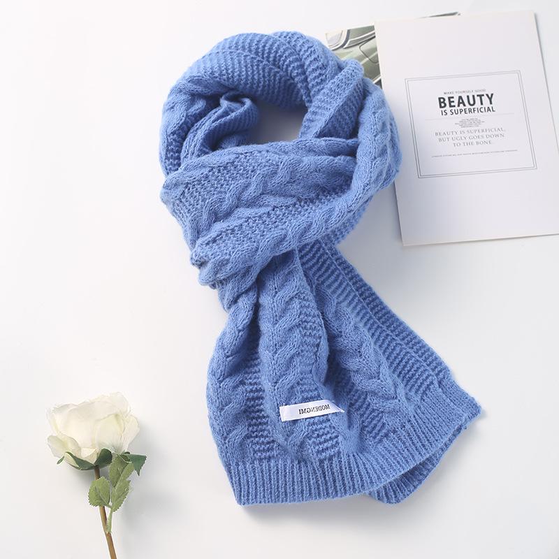 2025 Unisex Korean Style Soft Knitted Wool Neck Warmer for Students and Couples - Versatile for Autumn and Winter